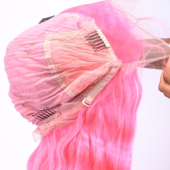 NEW Pink Blush Front Lace Wig 20” main image 9